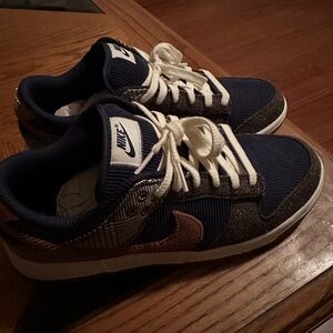 Nike Blue and Brown Sneakers Tweed